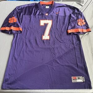 Vintage Nike Clemson Tigers Football Jersey Men's Size XL #7 Purple
